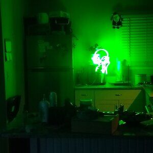 Smoking alien neon light